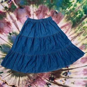 denim maxi skirt 🫐🫐